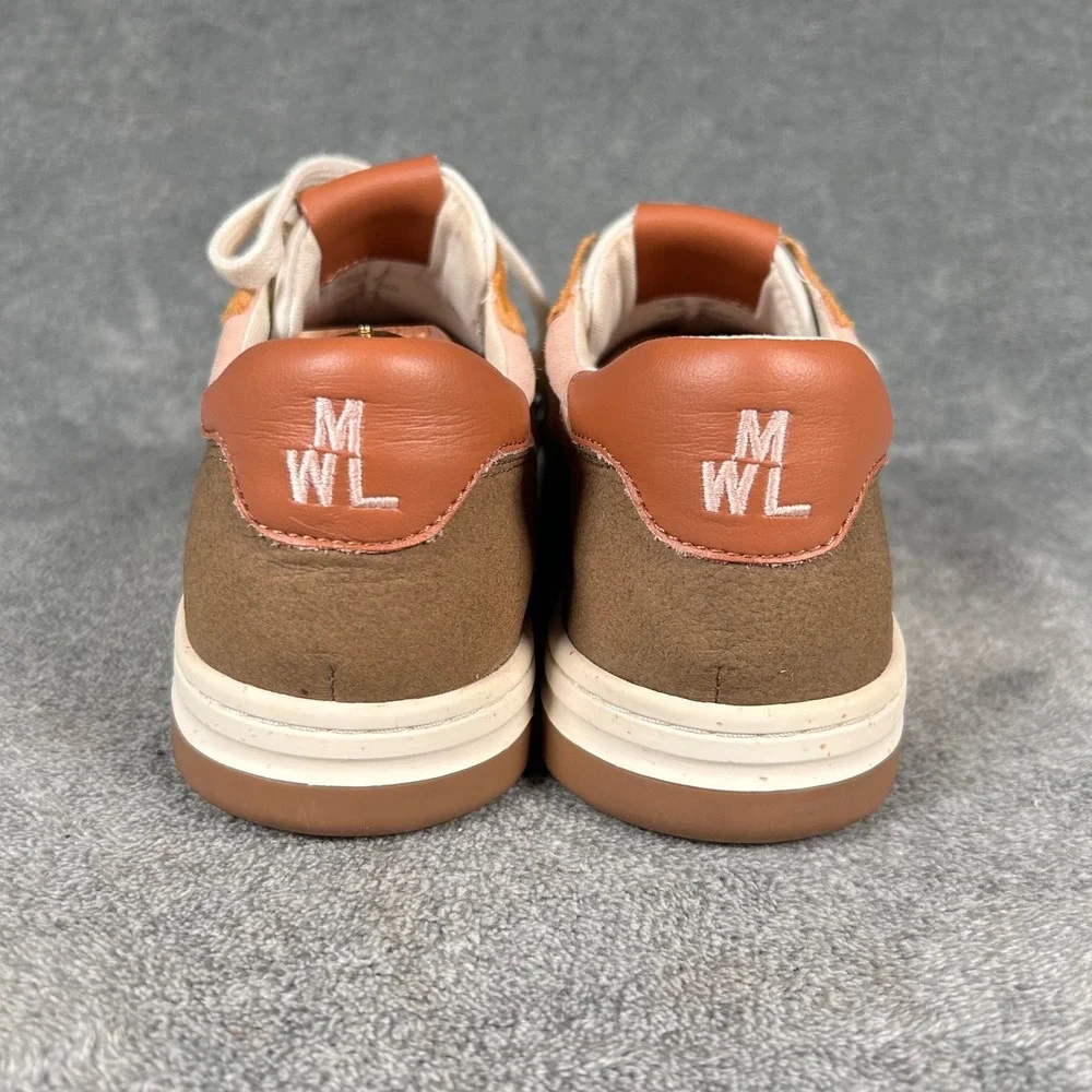 Madewell MWL Court Sneakers Colorblock Leather Suede Pink Brown Women 9.5M Men 8